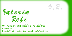 valeria refi business card